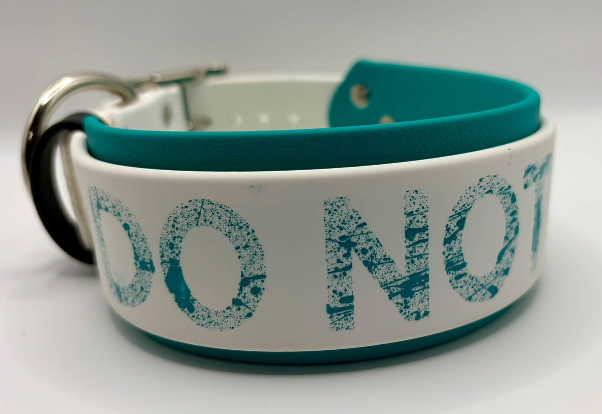 Splatter paint DO NOT PET 2" double layer collar